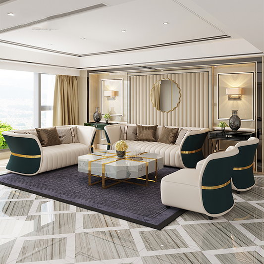 3+2+1+1 Leather Sofa Set
