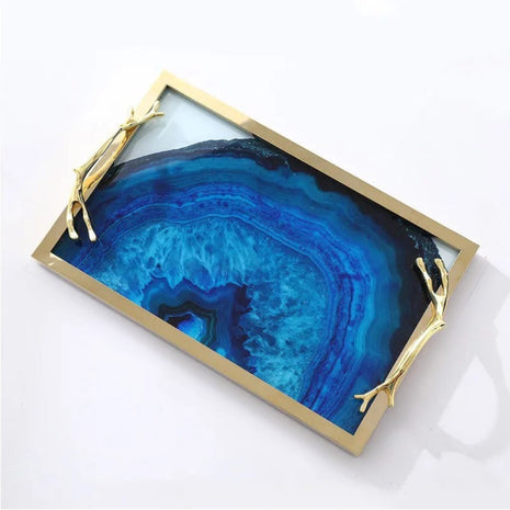 Metal Serving Tray With Handles / Ruchi