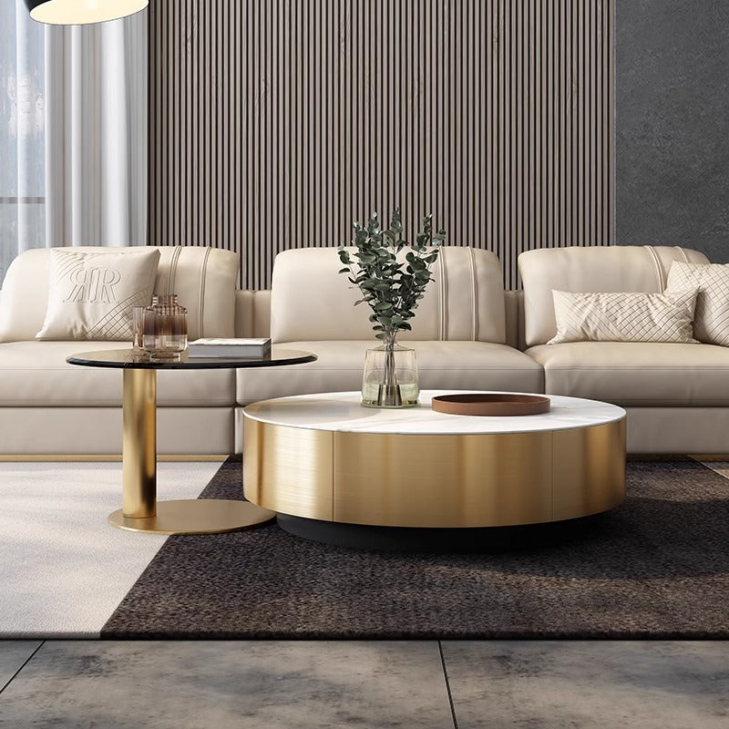 Modern Round Coffee Table With Storage