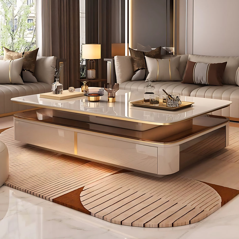 Modern Wood Table Top Coffee Table / Ruchi