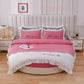 Round Cotton Fitted Bedsheet Bed-skirt Set / Ruchi