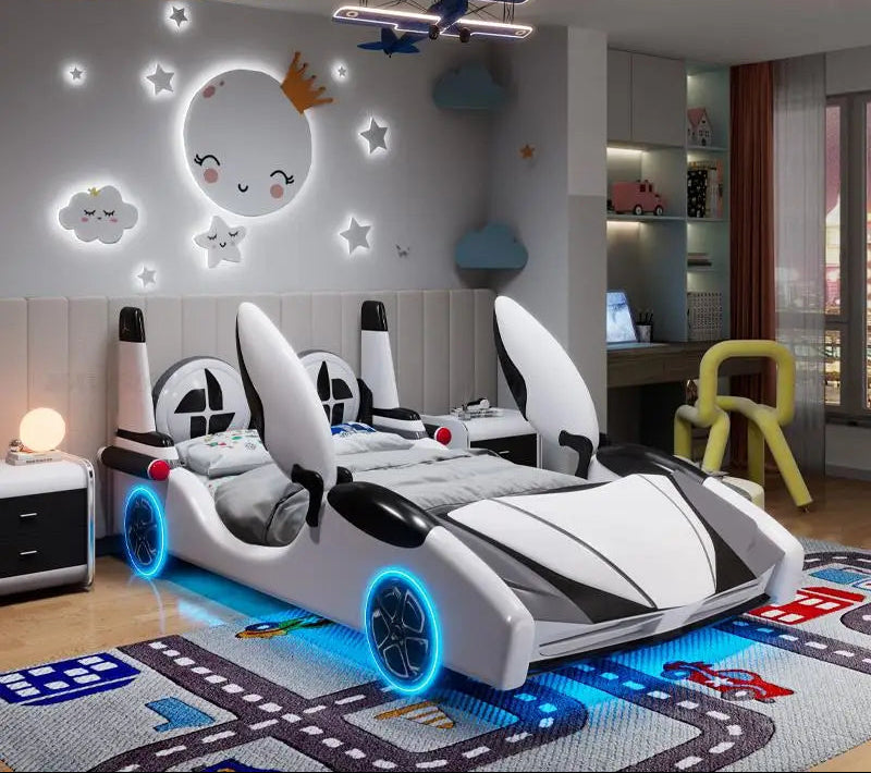 Leather Car Bed with LED & Speaker