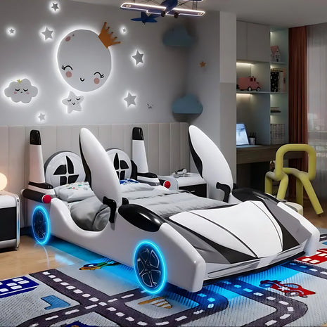 Leather Car Bed with LED & Speaker / Ruchi