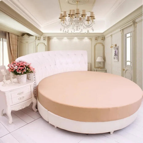 Modern Cotton Fitted Sheet For Round Bed / Ruchi