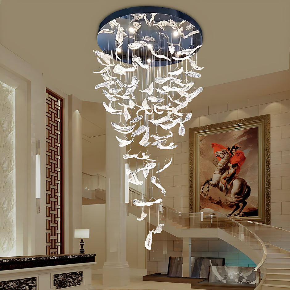 Modern Long Leaf Style LED Chandelier / Ruchi