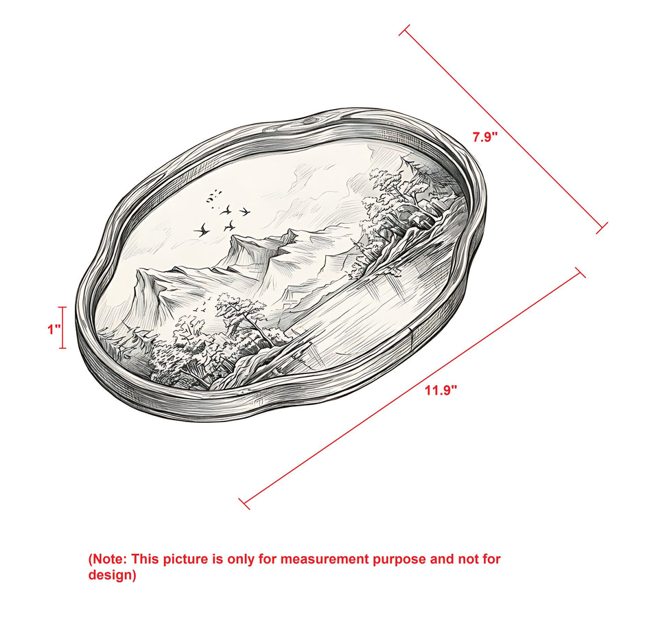 Simple Bamboo Wood Glass Serving Tray / Ruchi