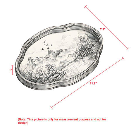 Simple Bamboo Wood Glass Serving Tray / Ruchi