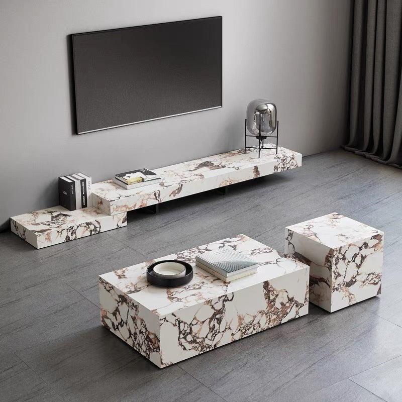 Modern Rectangular Marble Coffee Table / Ruchi