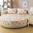 Round Cotton Fitted Bedsheet With Pillowcases / Ruchi