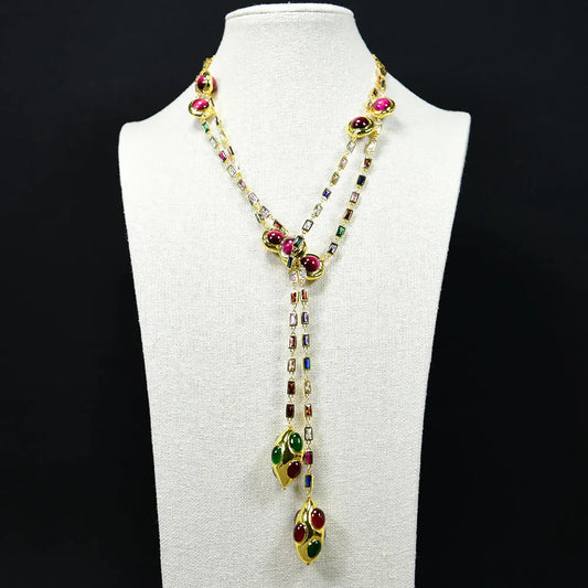 Modern Long Sweater Chain Necklace / Ruchi