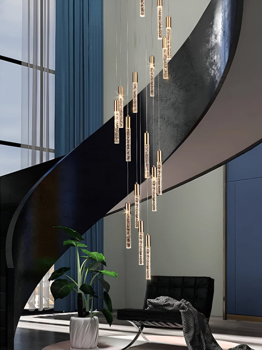 Elegant LED Tube Staircase Pendant Light / Ruchi