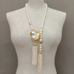 White Keshi Pearl Pendant Necklace / Ruchi