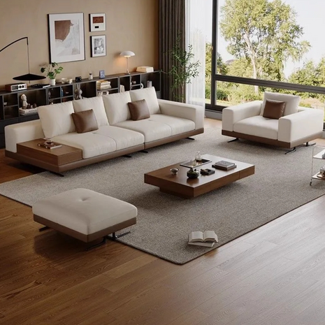 Traditional Japanese Style Leather Sofa Set / Ruchi 