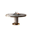Sleek Marble Top Round Dining Table Set / Ruchi 