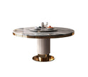 Sleek Marble Top Round Dining Table Set / Ruchi 