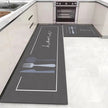 Set Of 2 Elegant Non-Slip Water Absorbent Kitchen Floor Mat