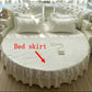 Round Microfiber Fabric Fitted Bedsheet And Bed-Skirt / Ruchi