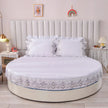 Plain Round Cotton Fitted Sheet With Pillowcases