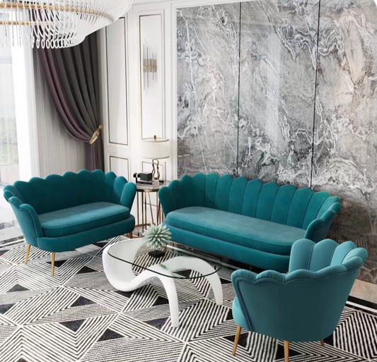 Velvet Fabric Sofa Set For Living Room