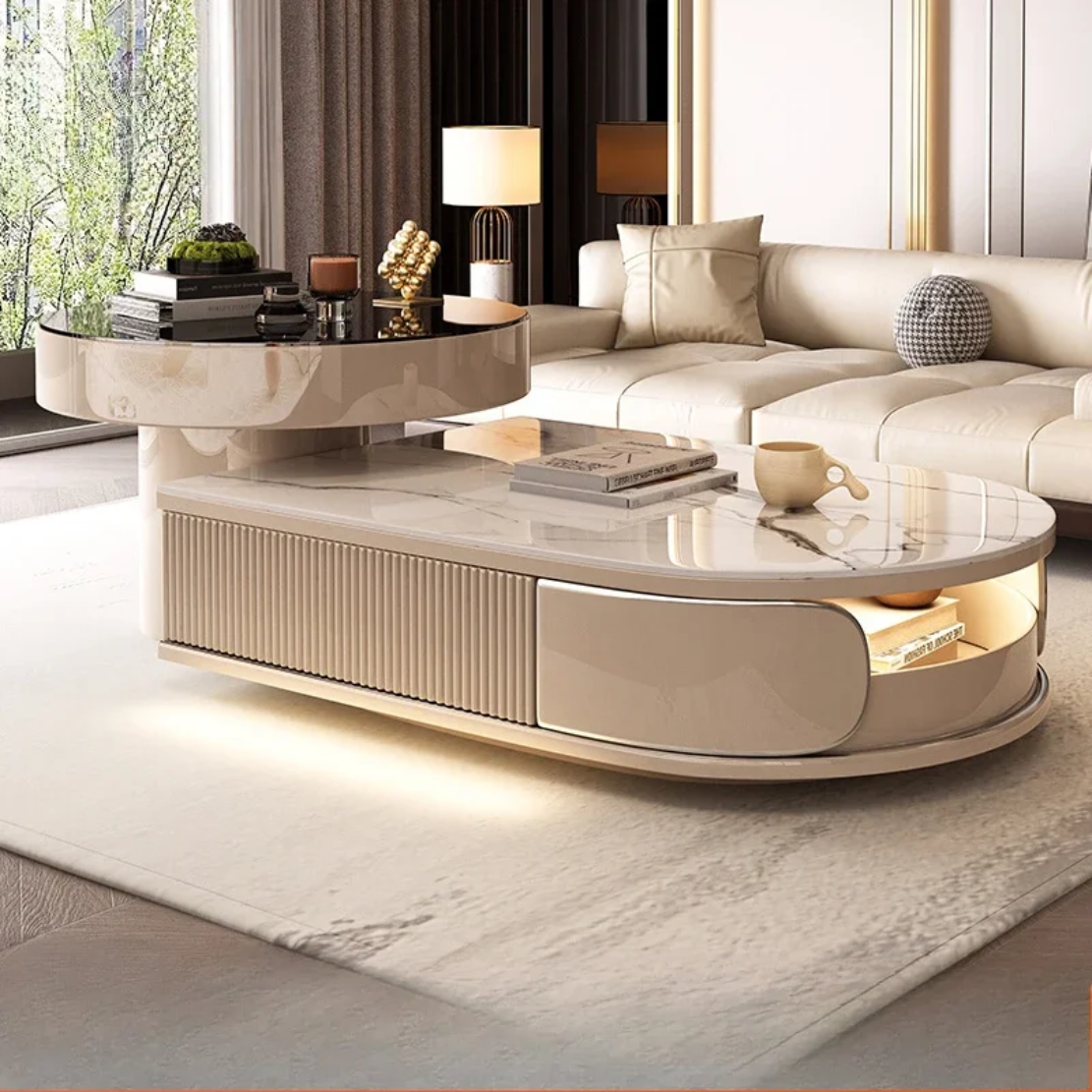 LED Coffee Table With Storage / Ruchi