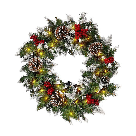 Artificial Christmas Wreath With LED Lights / Ruchi