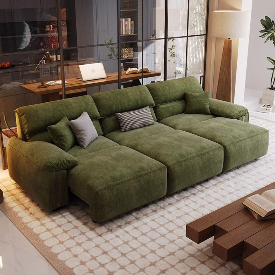 Chenille Fabric Remote Control Extendable Sofa Bed / Ruchi 