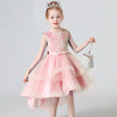Sleeveless Kids Party Dress With Tulle Skirt