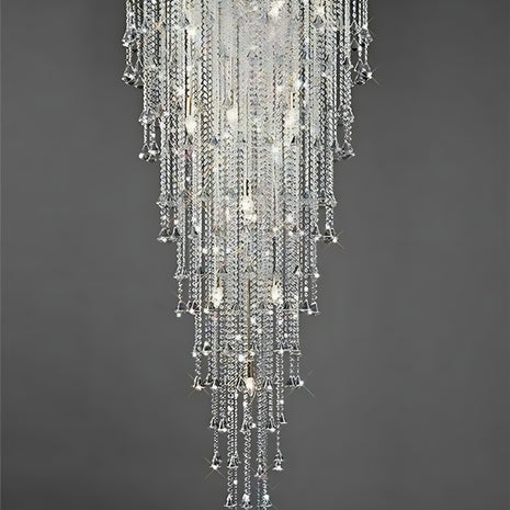 Modern LED Crystal Chandelier For Staircase / Ruchi