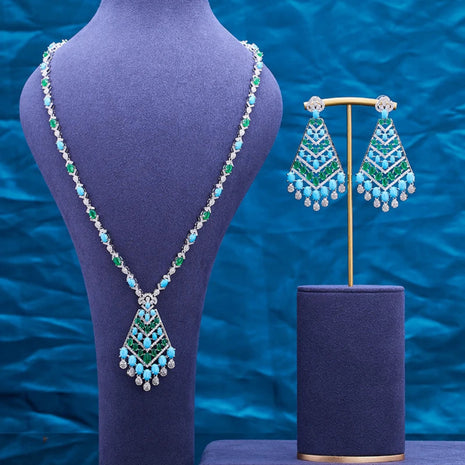 2 Pieces Bridal Jewelry Set Of Platinum / Ruchi