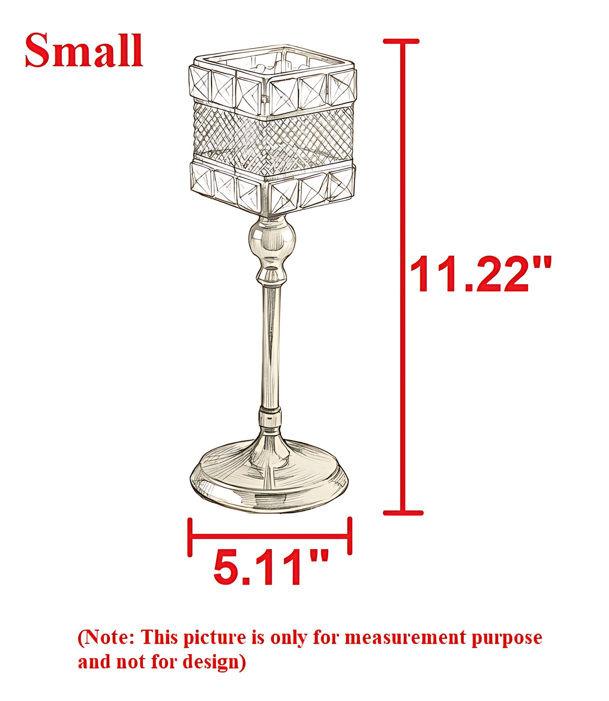 Vintage Square Metal Candle Holder / Ruchi