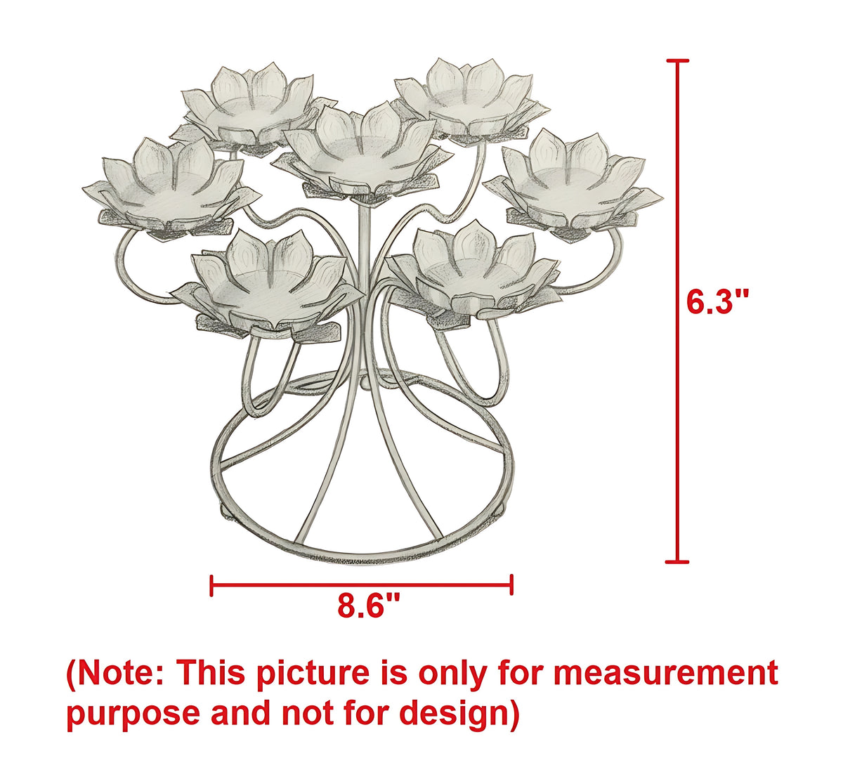 Lotus Design Decorative Metal Candle Holders / Ruchi