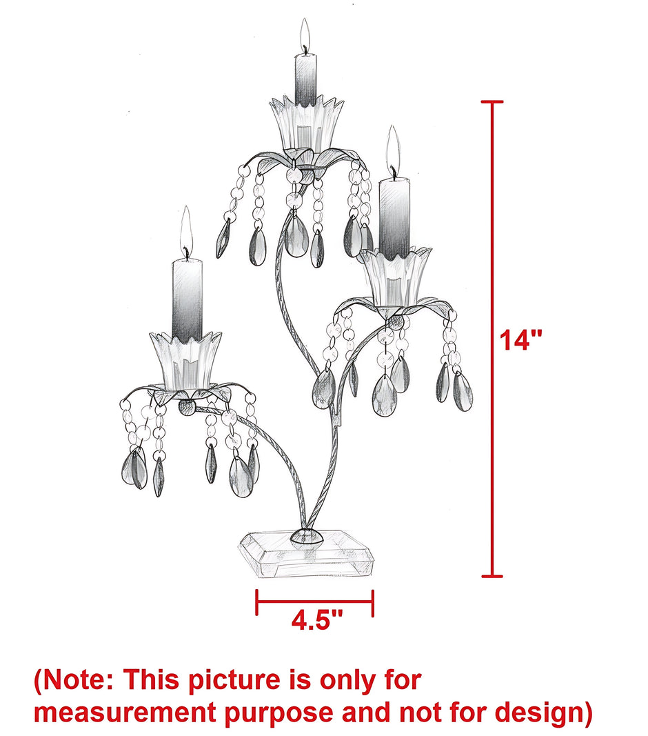 Striking Vintage 3-Tealight Glass Candle Holder / Ruchi