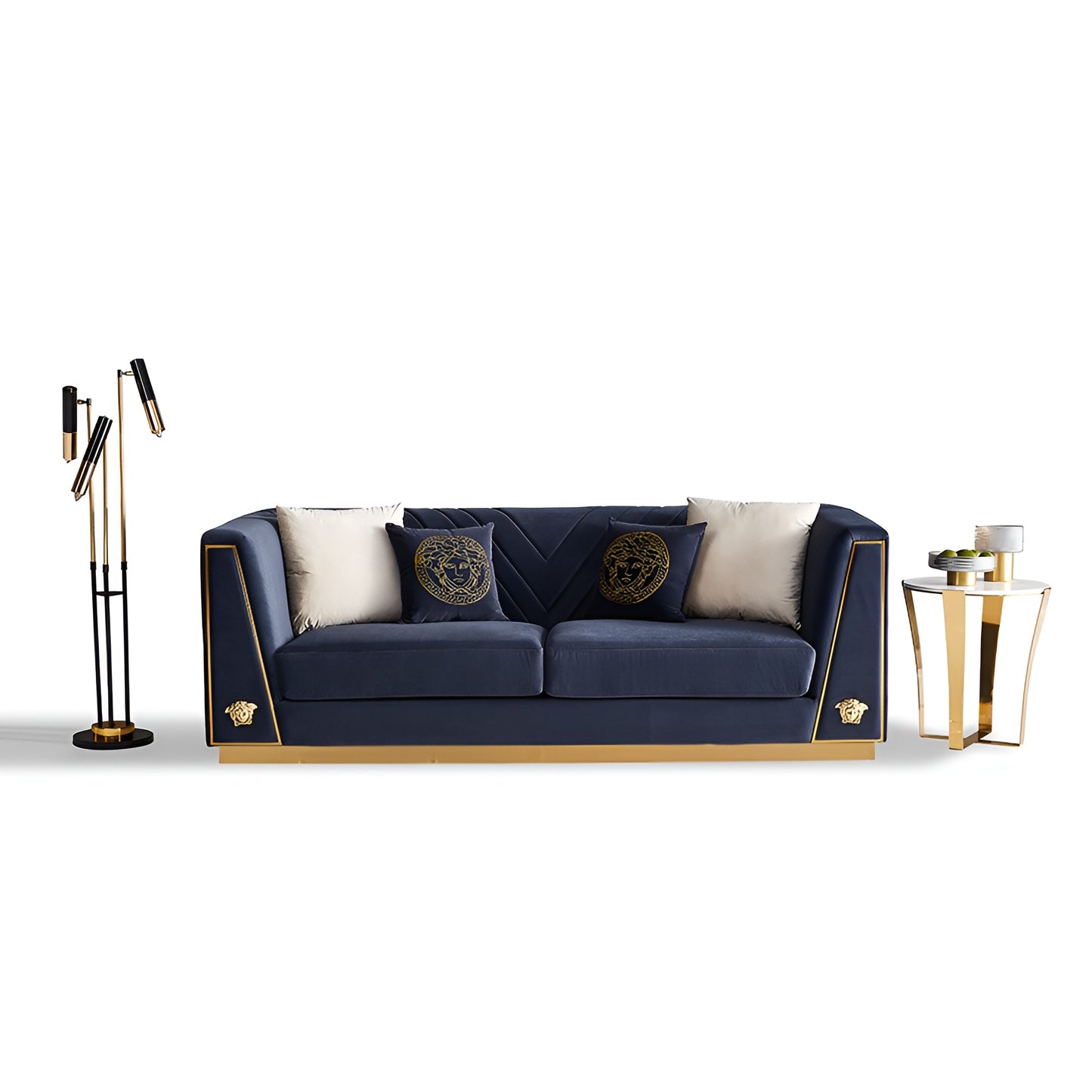 Royal Comfort Logo Designed 1-2-3 Fabric Sofa Set / Ruchi