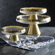 Golden Glass Top Fruit Bowl Stand / Ruchi