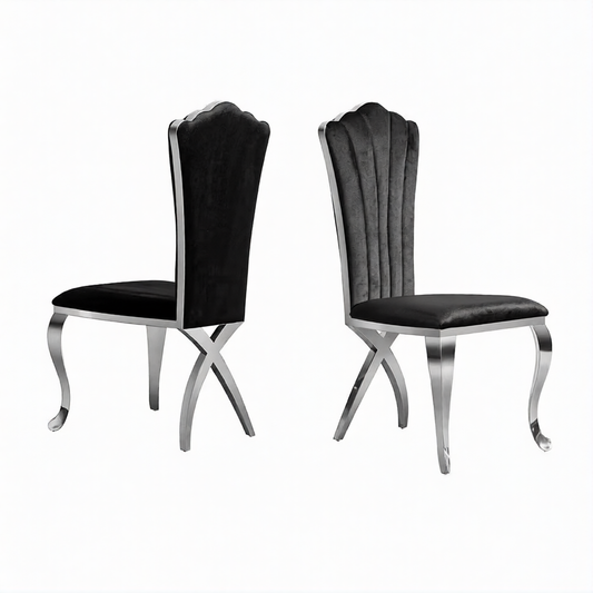 2 Pieces Velvet Dining Chairs Set / Ruchi
