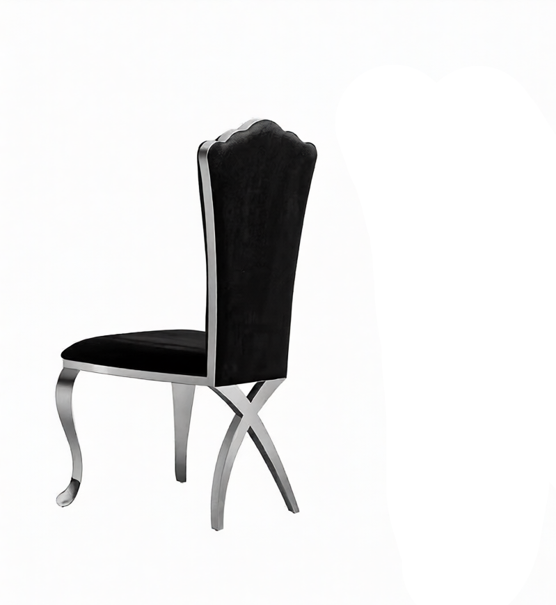 2 Pieces Velvet Dining Chairs Set