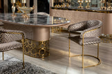 Shiny Marble Top Dining Table Set / Ruchi