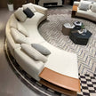 2 Piece Linen Fabric Curved Sectional Sofa / Ruchi