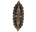 Gold Black Oval Beaded Runner / Ruchi