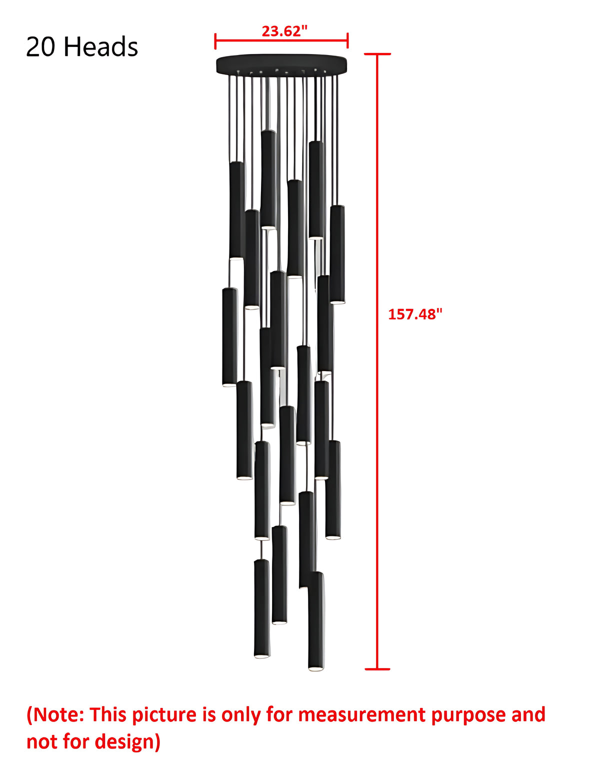 Black Modern LED Pendant Lighting / Ruchi