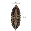 Gold Black Oval Beaded Runner / Ruchi