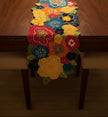 Multicolor Beaded Fabric Table Runner / Ruchi