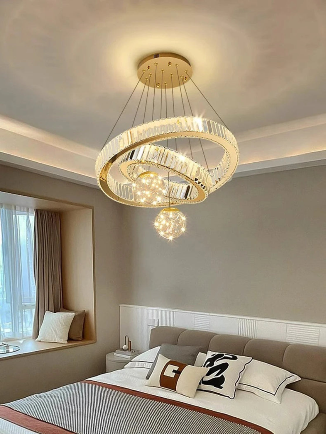 Modern Remote Control Crystal LED Chandelier