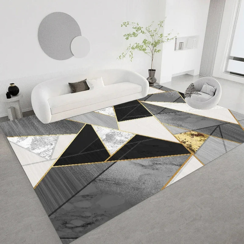 Modern Polyester Fiber Living Room Rug