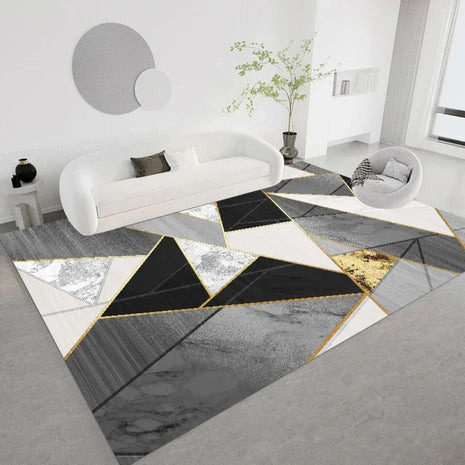 Modern Polyester Fiber Living Room Rug