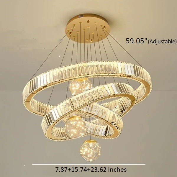 Modern Remote Control Crystal LED Chandelier