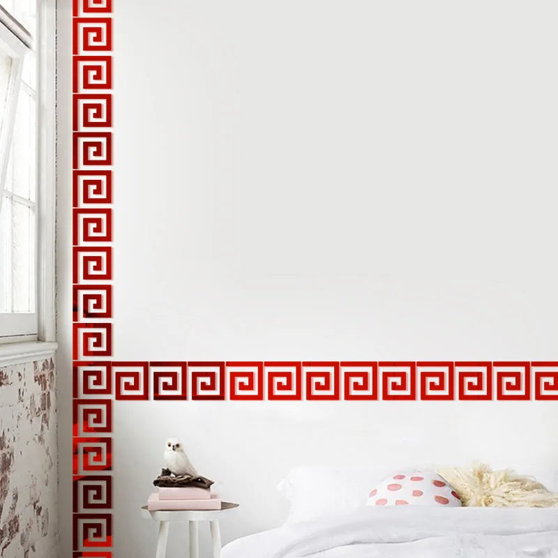 Adhesive Mirror Wall Sticker For Living Room