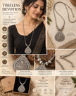 Traditional Ganesha Teardrop Alloy Pendant Necklace / Ruchi