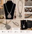 Traditional Ganesha Teardrop Alloy Pendant Necklace / Ruchi