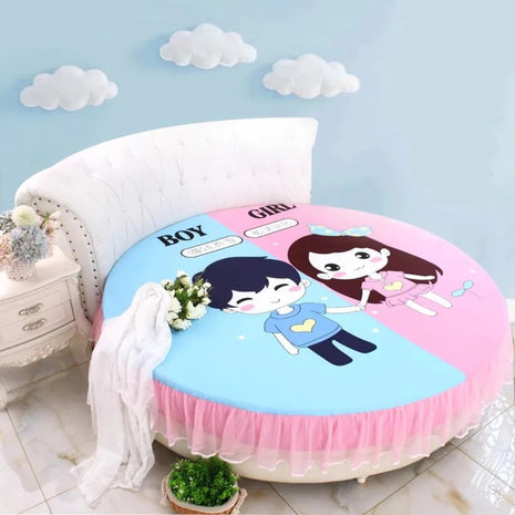 Cotton Round Fitted Bedsheet / Ruchi
